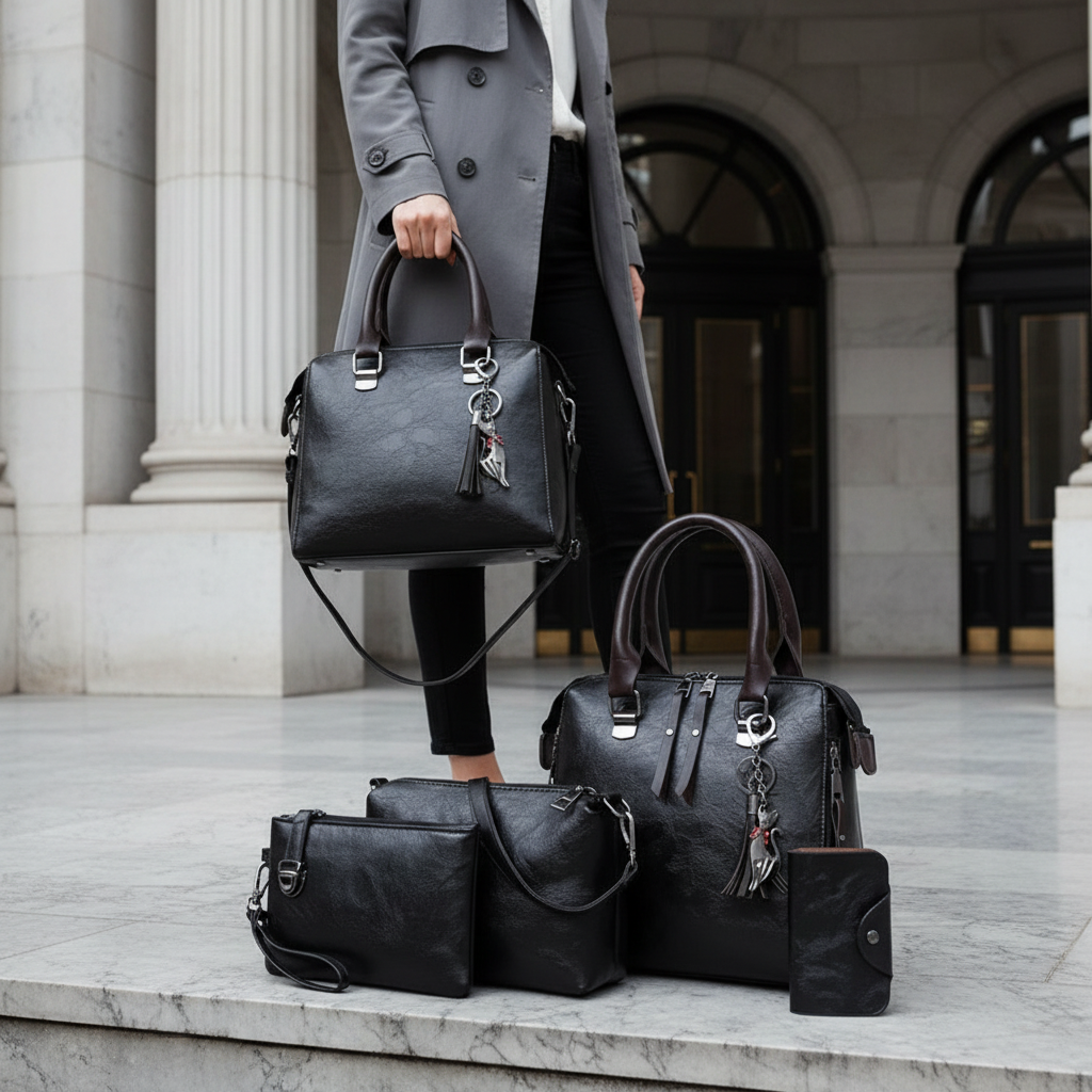 ✨Classic 4-Piece Handbag & Tote Collection✨