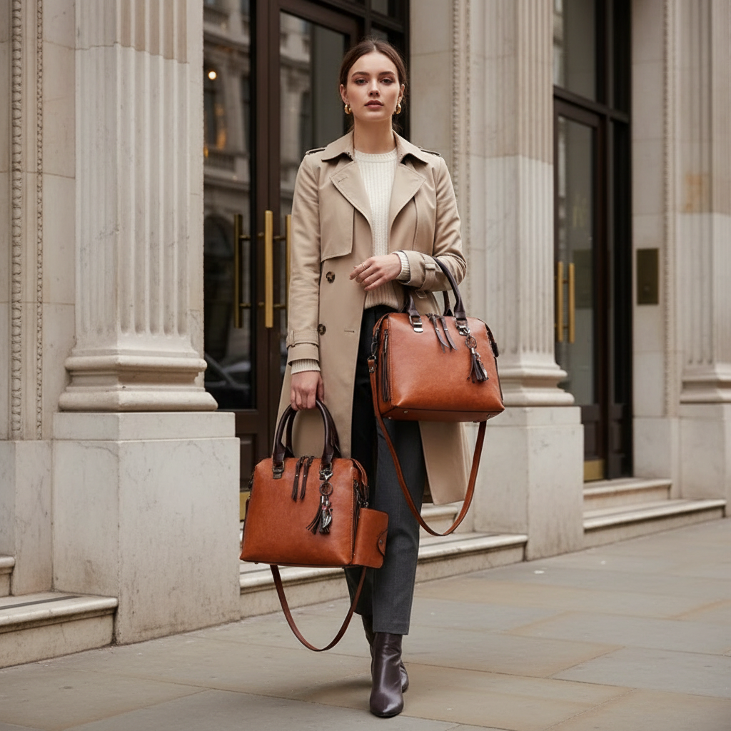 ✨Classic 4-Piece Handbag & Tote Collection✨