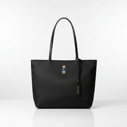 ✨Refined Embroidered Bear Shoulder Tote✨